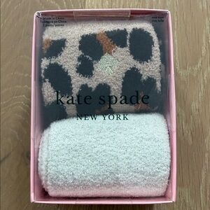 Kate Spade Animal Print and Cream Socks Set